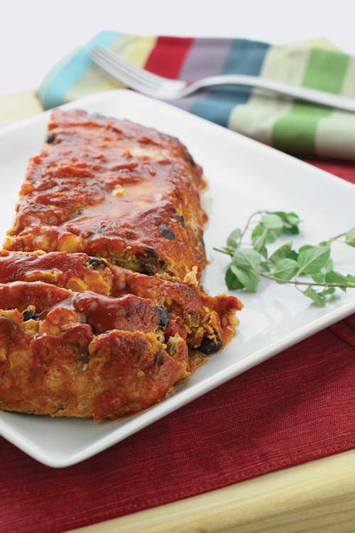 Mexican Meatloaf from the cook book The Shredded Chef.