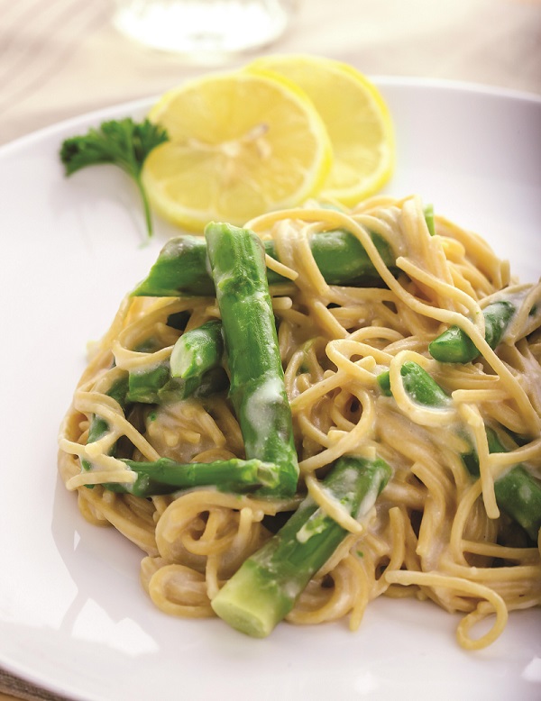 asparagus and goat cheese pasta