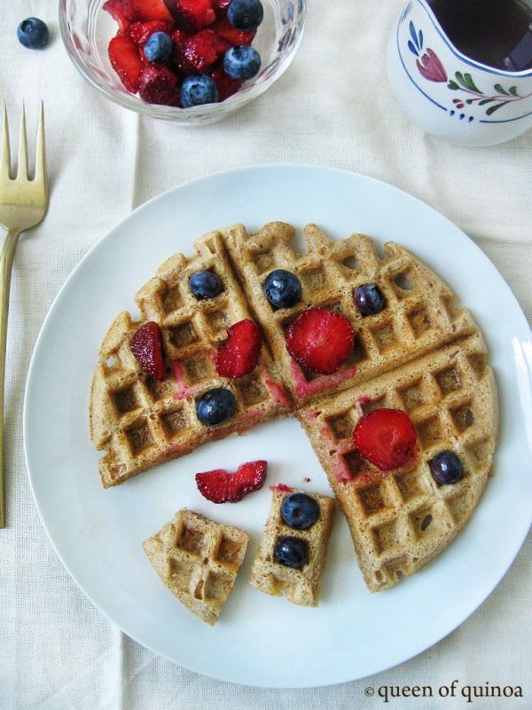healthy-blueberry-quinoa-waffles