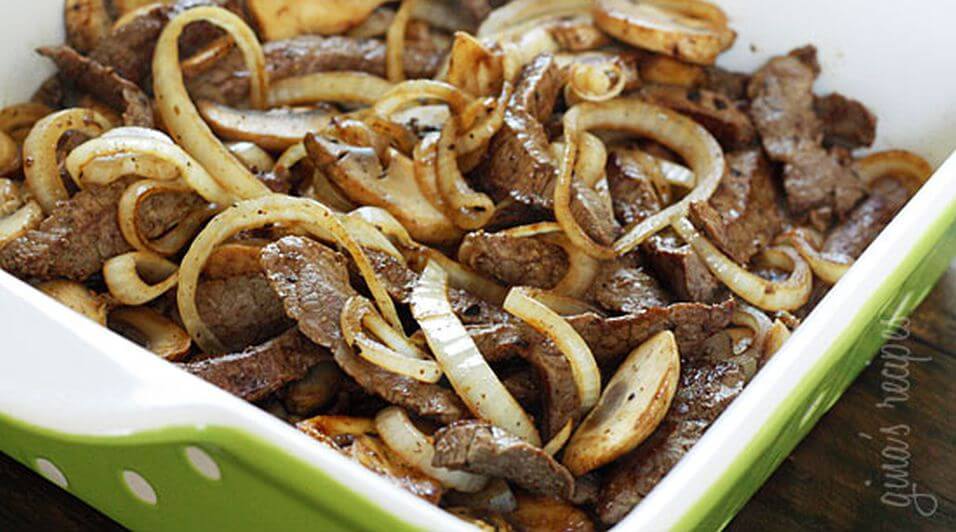 lean steak and onions recipe