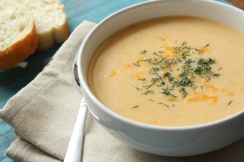vegetable cheese soup recipe