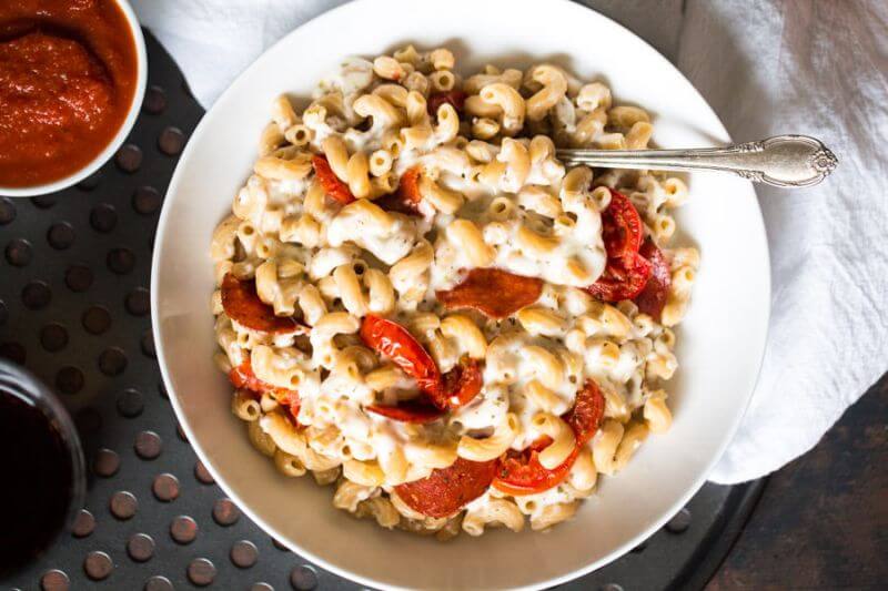 healthy Pizza mac and cheese