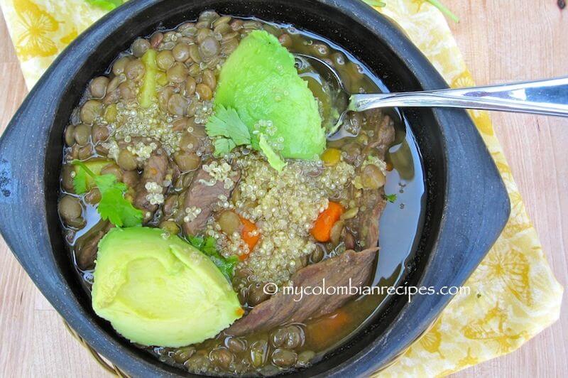 healthy Quinua and Lentils Soup