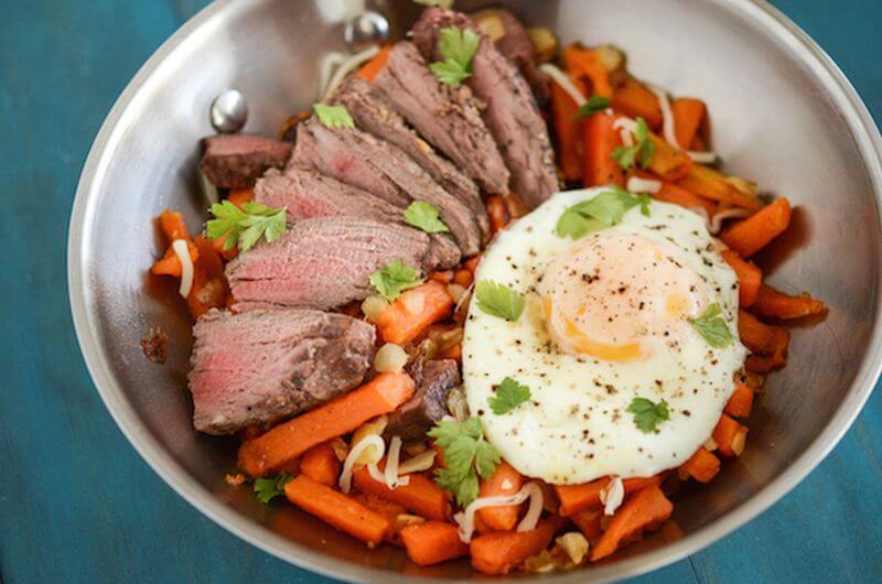 Steak and Sweet Potato Hash post workout meal