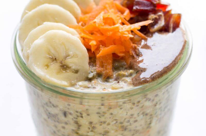 carrot cake chia protein pudding