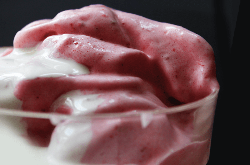 strawberries cream protein fluff easy dessert recipe