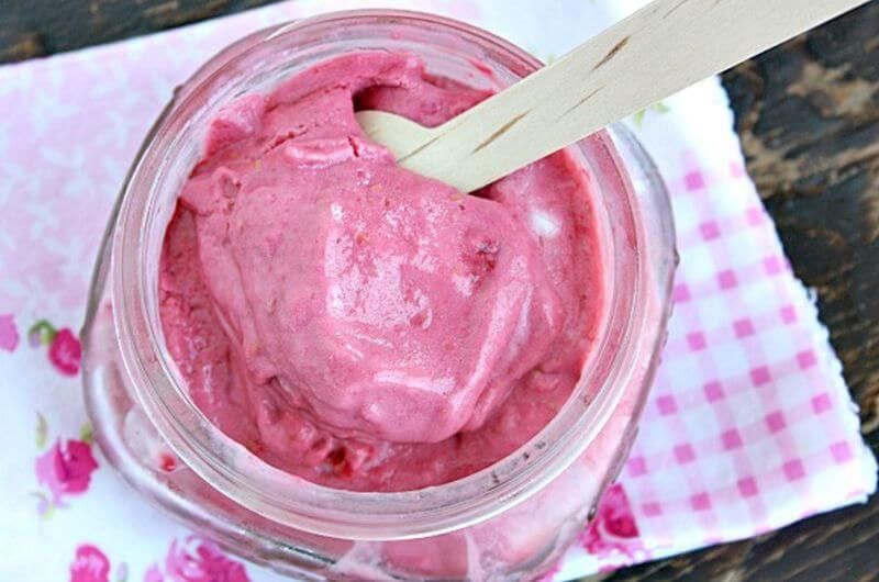 raspberry ice cream easy dessert recipe