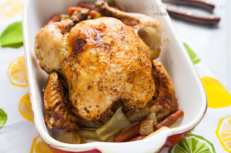 whole chicken easy slow cooker recipe