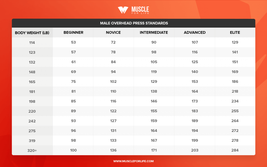 Male-Overhead Press-Standards