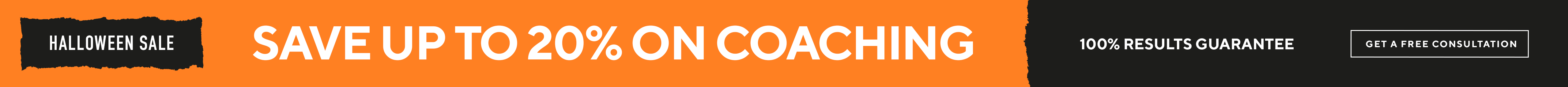 Save 20% on Coaching - Desktop Banner