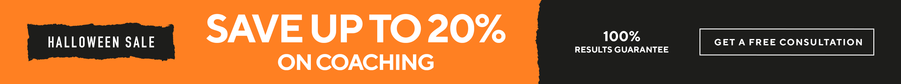 Save 20% on Coaching - Large Desktop Banner