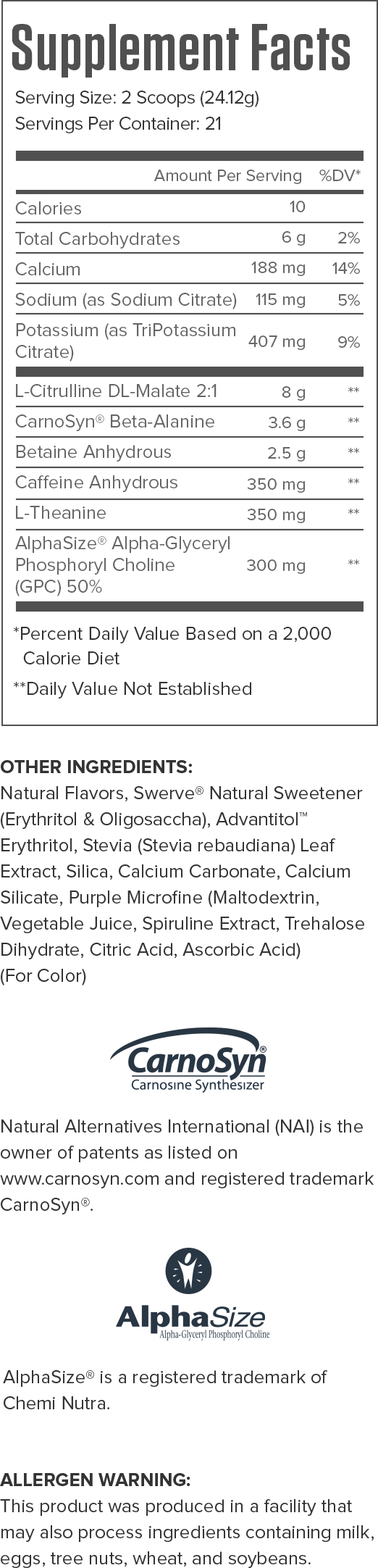 Pulse Natural PreWorkout Supplement Legion