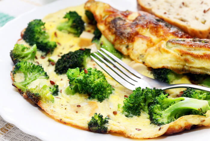 feta spinach omelet