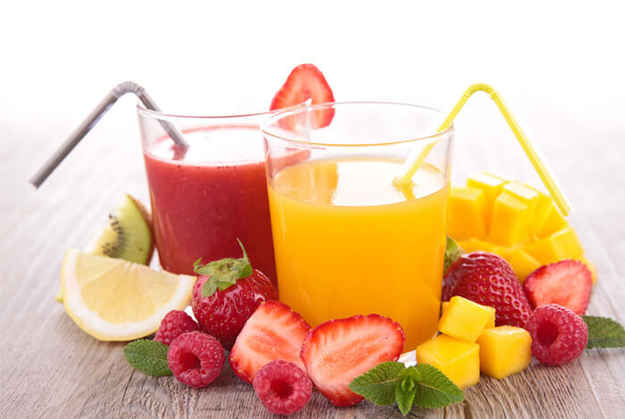 fruit juice cut fruit