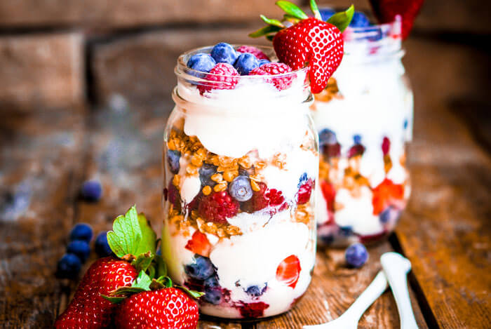 jar yogurt berries