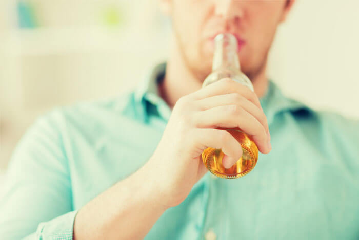 guy drinking beer