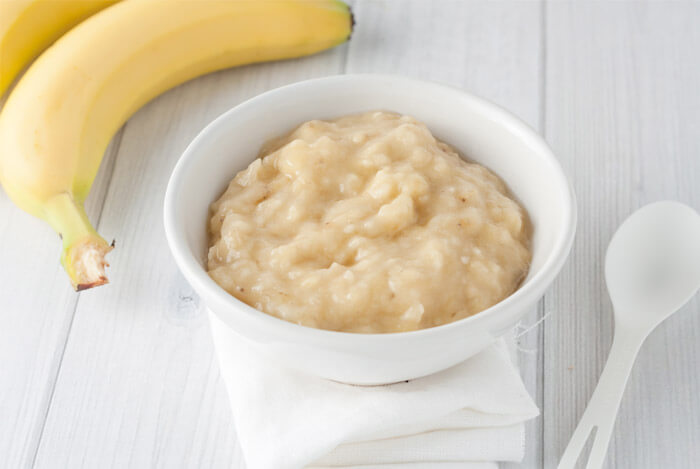 bowl mashed banana