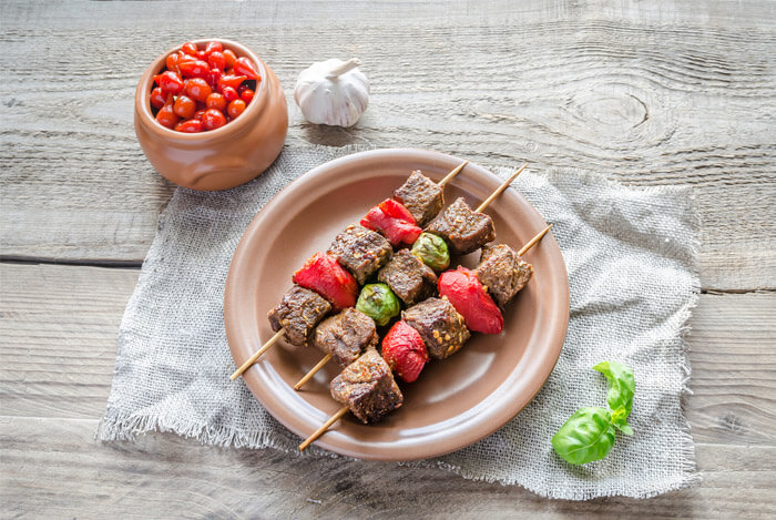 meat kebab plate