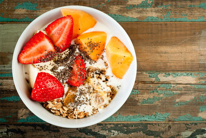 yogurt fruit chia bowl