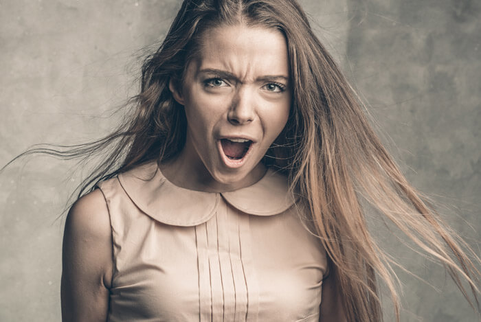 angry woman screaming