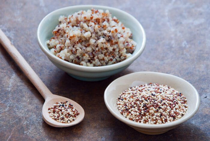 bowls spoon grains quinoa