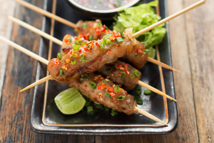 thai pork skewers