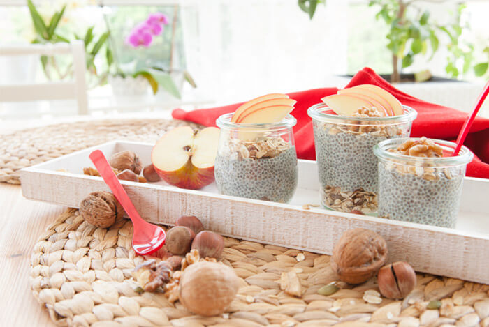 chia pudding jars