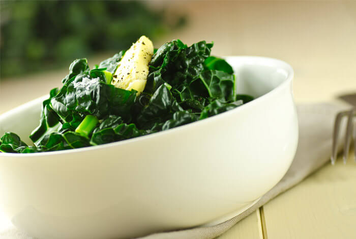 kale cooked bowl