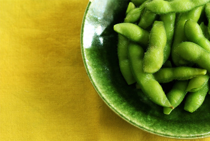 steamed edamame bowl