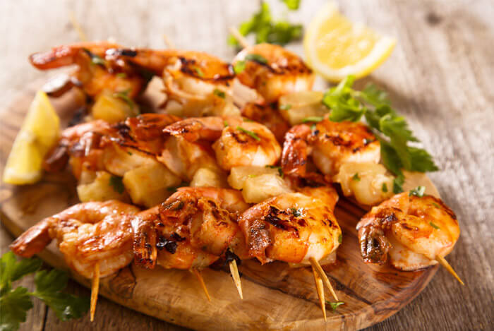 grilled shrimp skewers