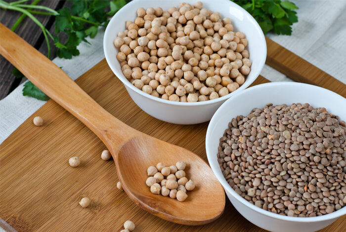 lentils chickpeas