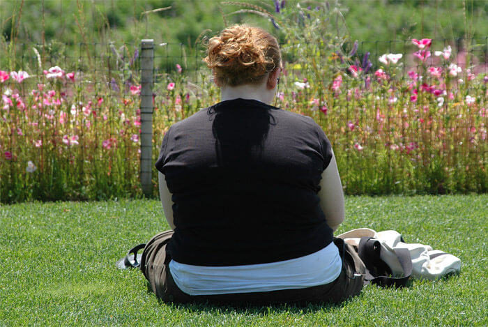 over weight woman sedentary