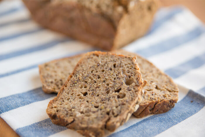 two pieces whole grain bread