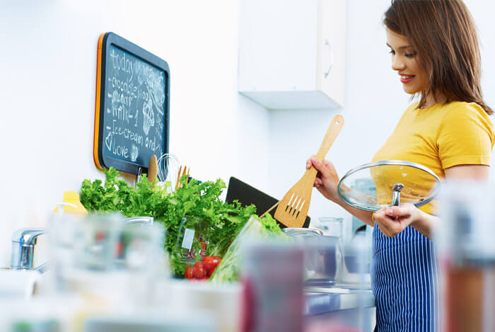 woman cooking