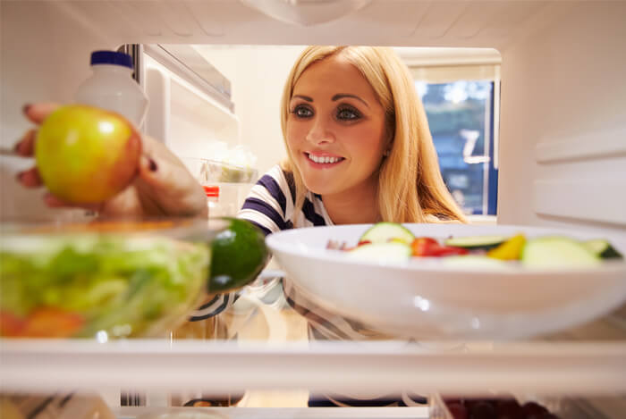 woman in fridge