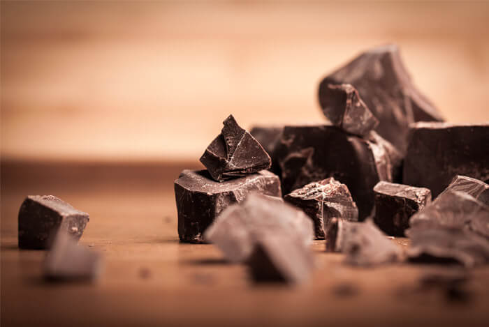 crumbled dark chocolate