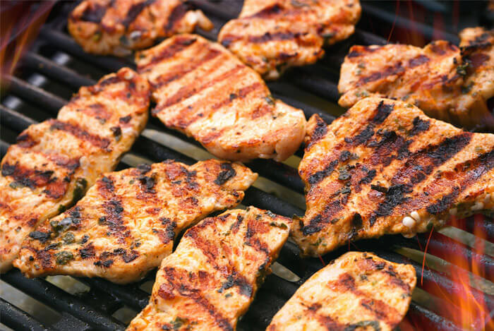 Grilled Chicken With Roasted Kale