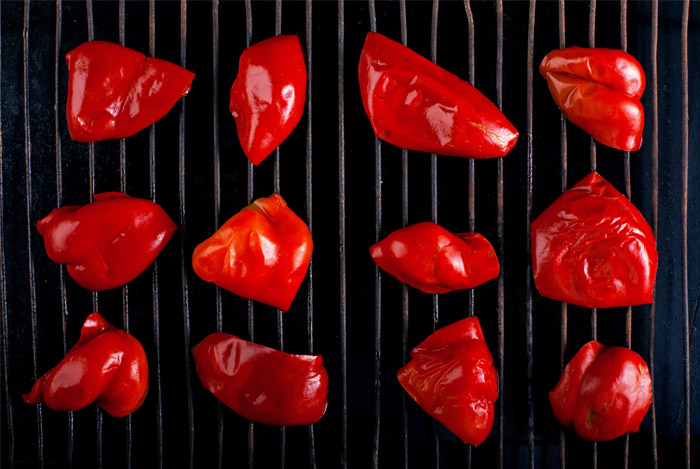 red peppers grilled