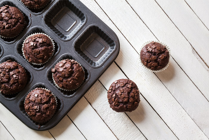 Gluten Free, Flourless Black Bean Brownie Muffins