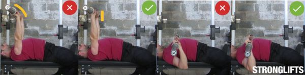 bench press form wrist