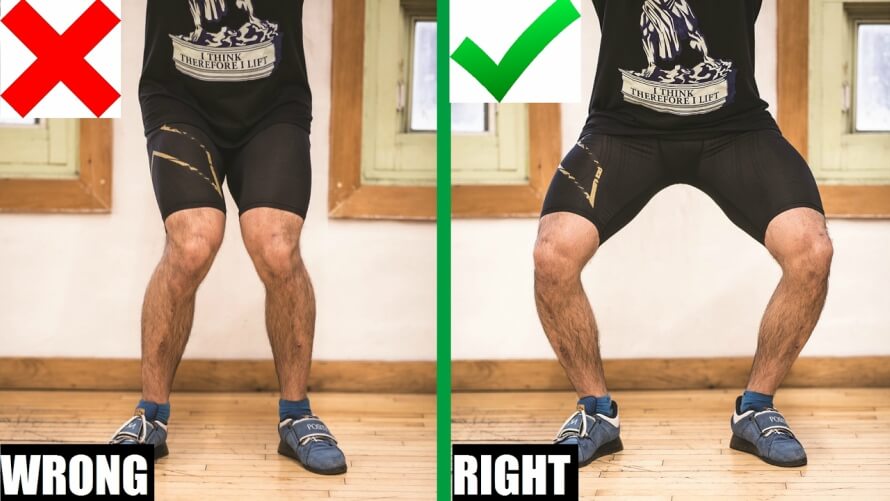 squat knee position
