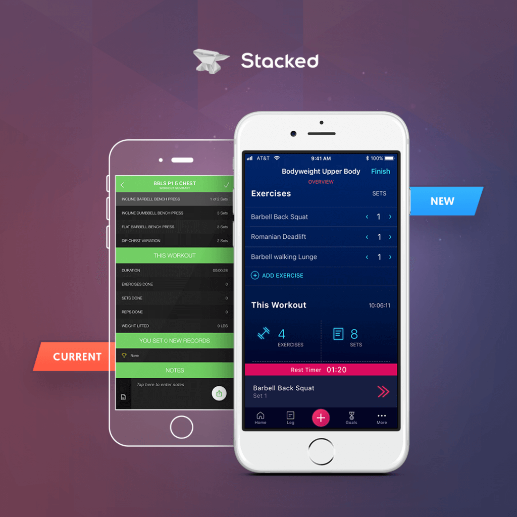 Stacked app comparison version 2