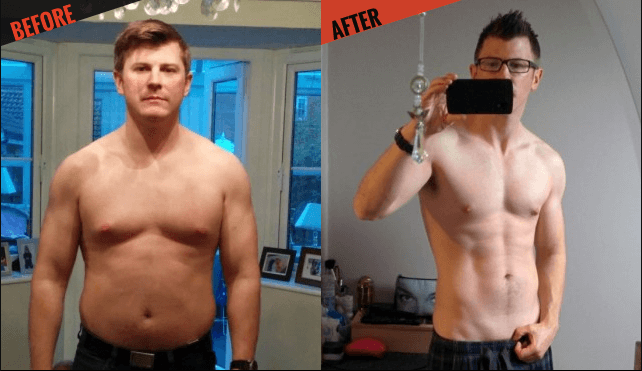 before and after body fat percent