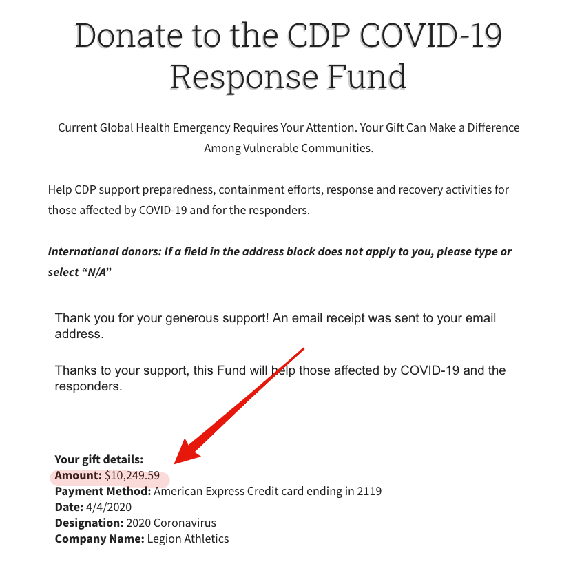covid19 donation