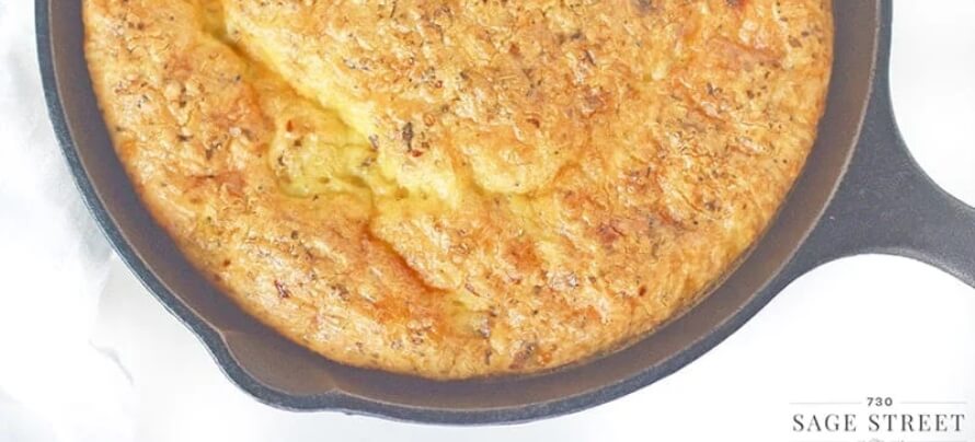 Low Carb Crustless Quiche with Chicken and Cheese