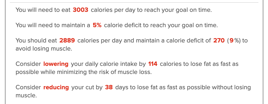 extreme weight loss calculator