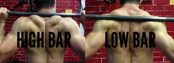 High Bar Versus Low Bar Back Squat