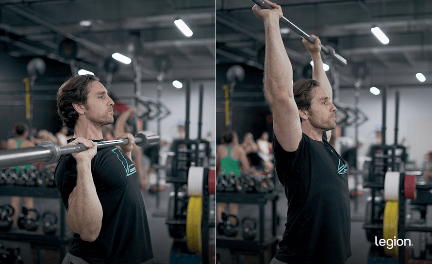 Barbell Overhead Press before/after