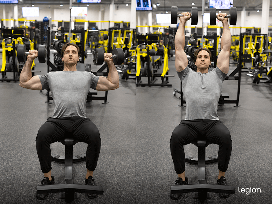 Dumbbell Shoulder Press before after