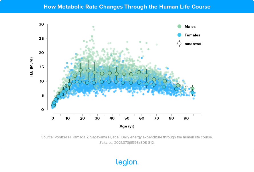 Metabolism and Age Chart